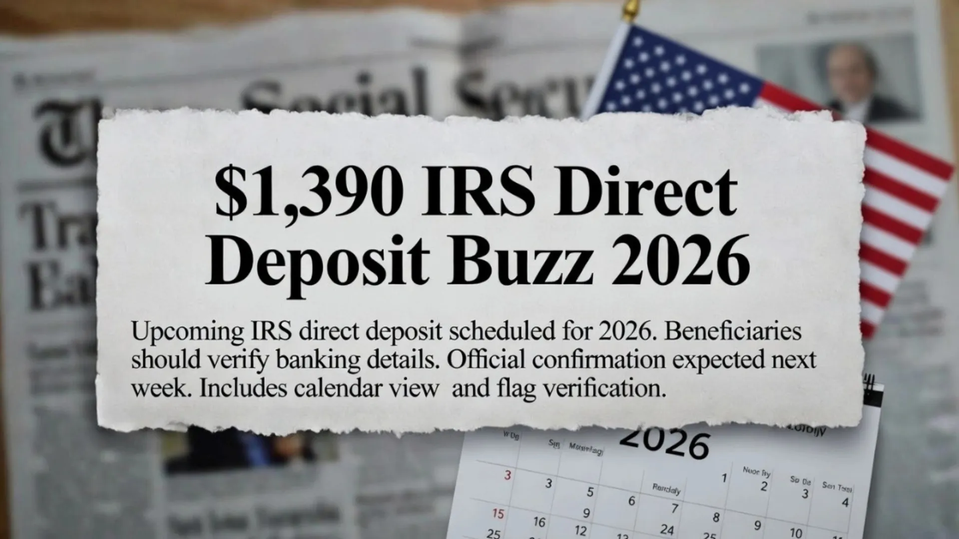 $1,390 IRS Direct Deposit 2026: Verified Details, Eligibility and February Timeline Explained