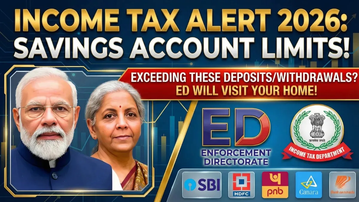 Savings Account Transaction Alert 2026: Income Tax Department Flags New Limits and Reporting Rules